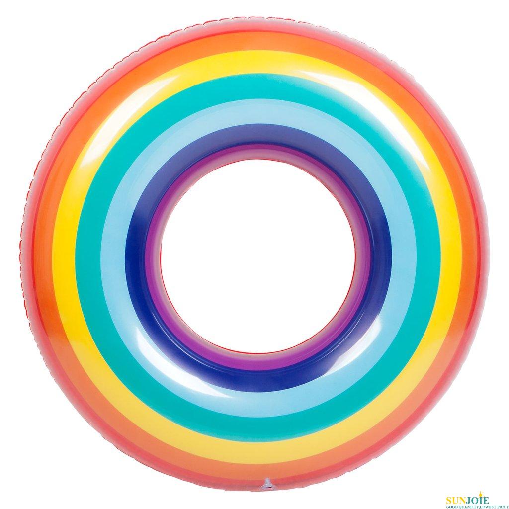 Summer Colorful Hot sale Rainbow Inflatable Pool Ring