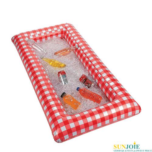 Inflatable Red Gingham Buffet Cooler