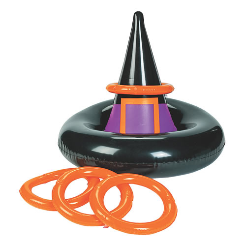 Inflatable Witch Hat Ring Toss Halloween Game