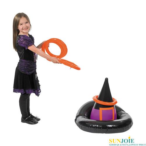 Inflatable Witch Hat Ring Toss Halloween Game