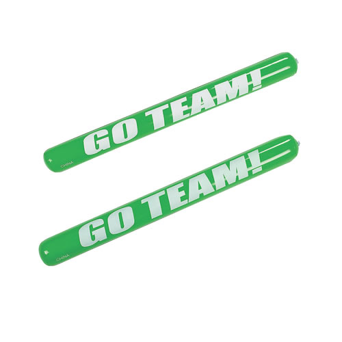 Inflatable Green Go Team Noisemaker Sticks