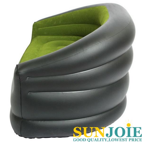 PVC Flocked Inflatable Camping Double Sofa