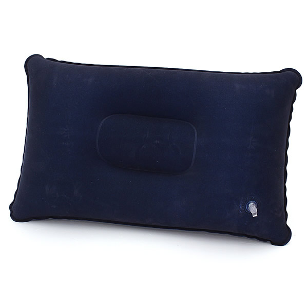 Travel Camping Inflatable Pillow Comfortable Cushion Protect Dark Blue Soft