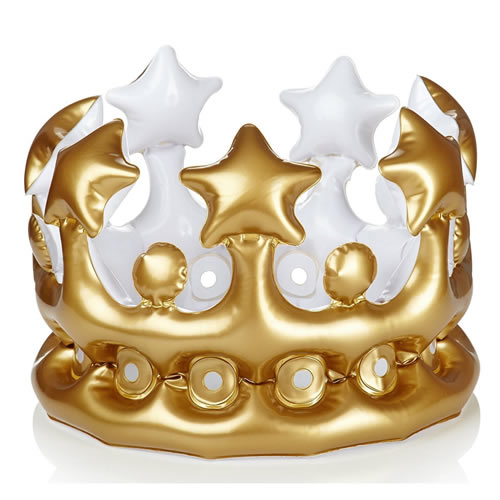 Inflatable Crown for party, Gold