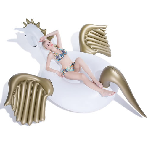 Giant Inflatable Pegasus Pool Float with Rapid Valves Summer Outdoor Swimming Pool Party Lounge Raft