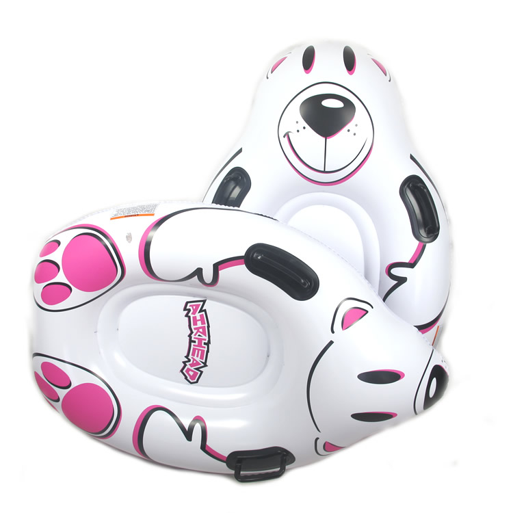 New design PVC inflatable Poolar Bear Snow Tubes