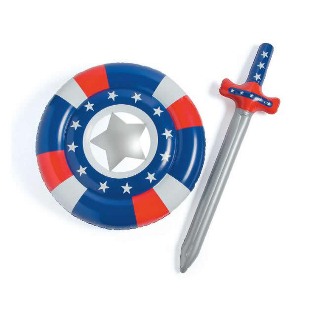 Inflatable Patriotic Shield & Sword Set