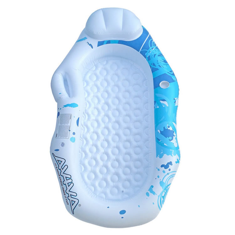 Pool inflatable with built-in headrest