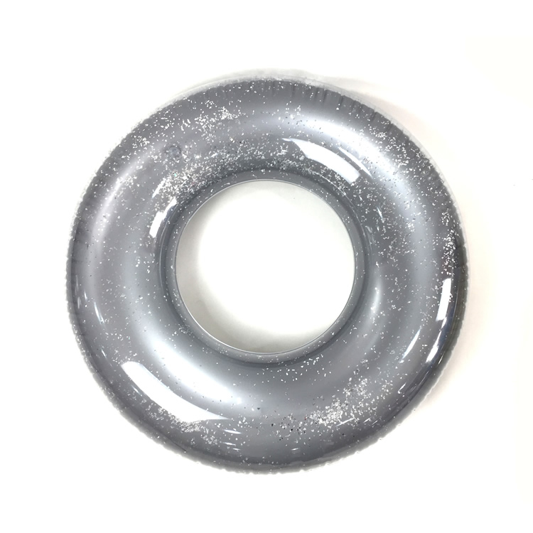 Metallic Glitter Inflatable silver Swim Ring