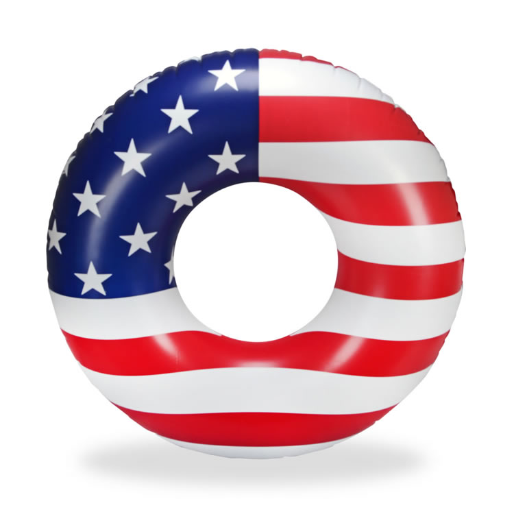 American Flag Round Tube Pool Float