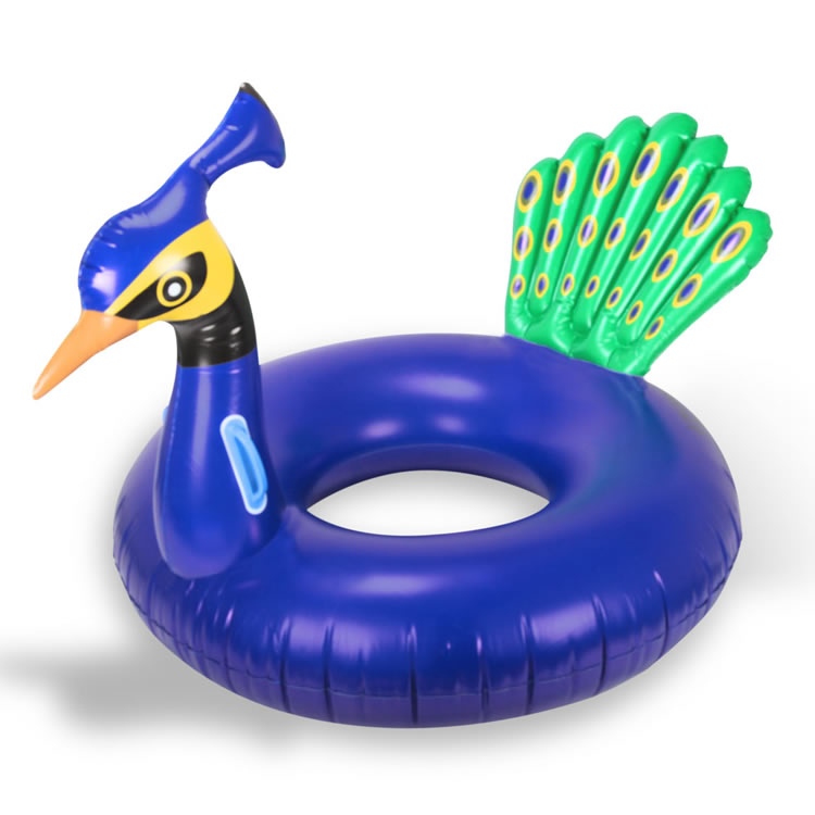 Blue Peacock Round Tube Pool Float
