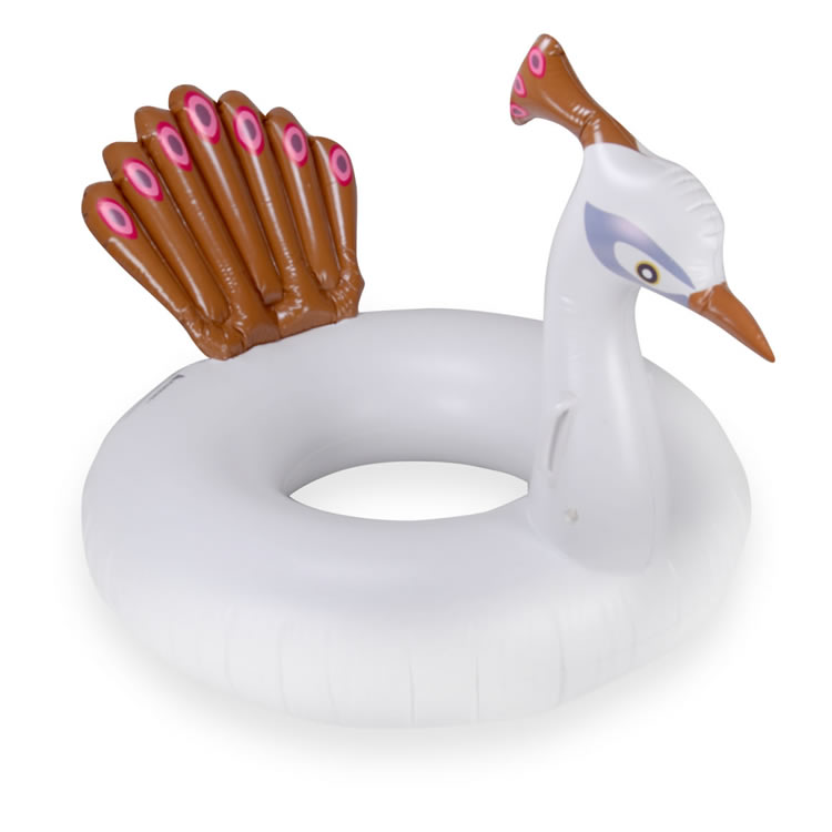 White Peacock Round Tube Pool Float
