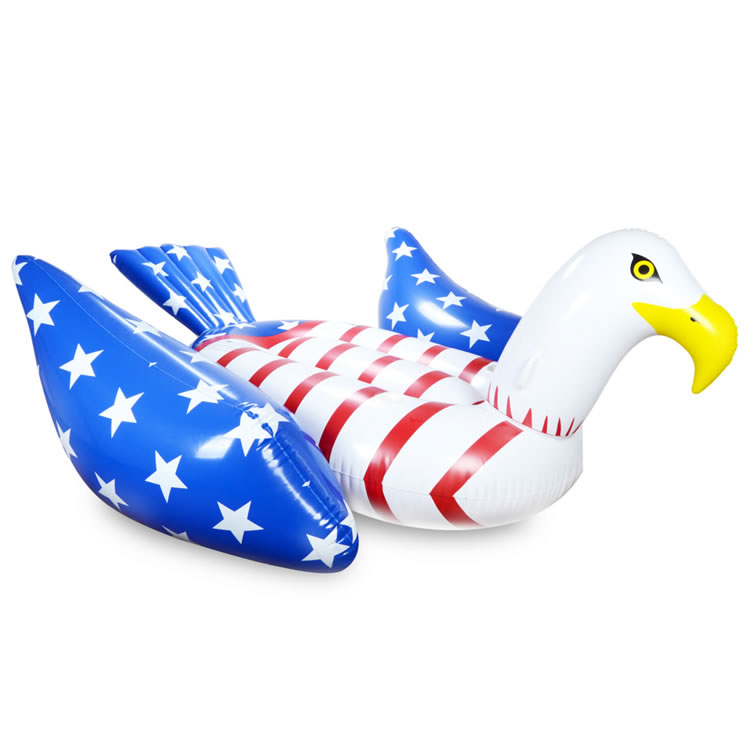 Factory Custom Bald Eagle American Flag Pool Float