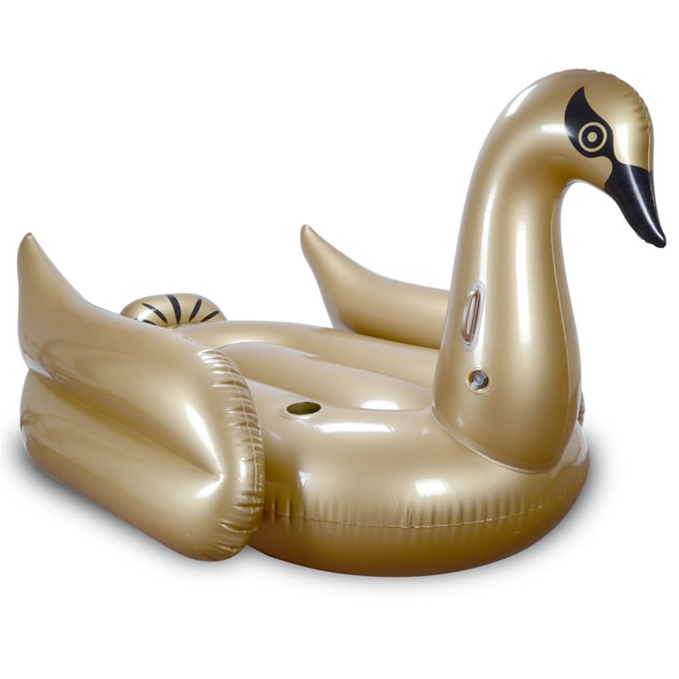 Factory Custom Gold Swan Pool Float