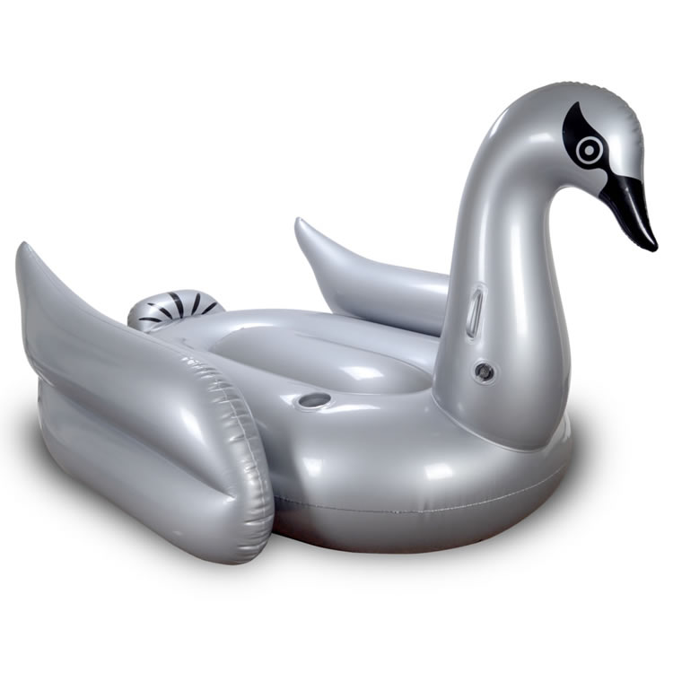 Factory Custom Silver Swan Pool Float