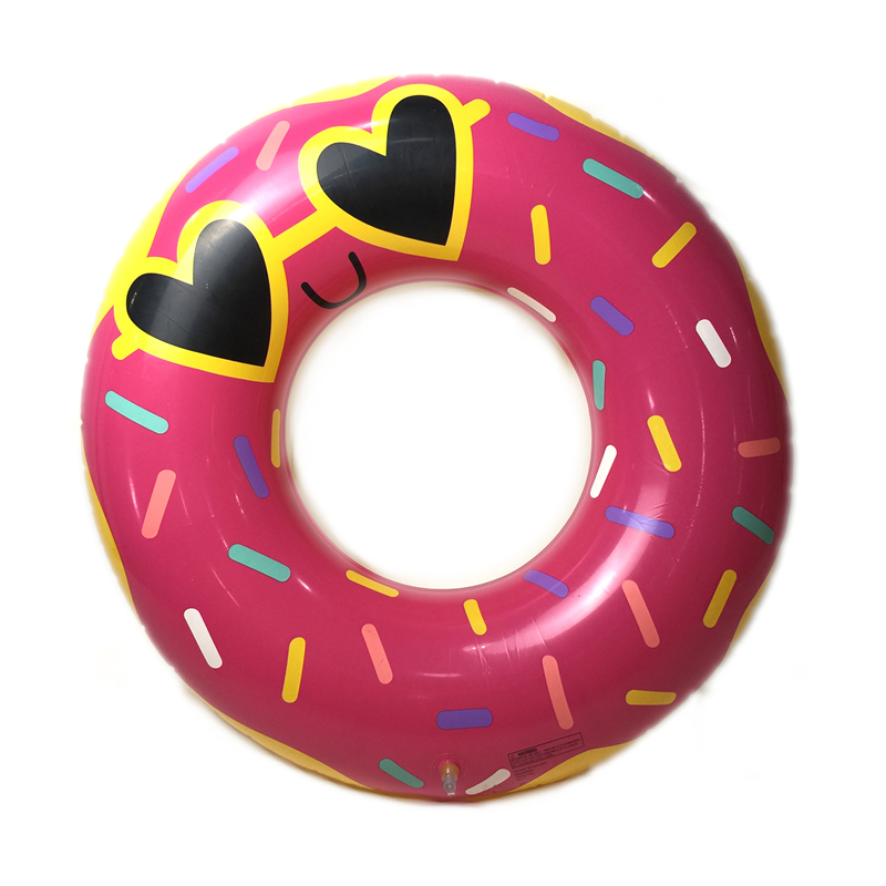 Factory Custom PVC Inflatable Donut Swimming Ring