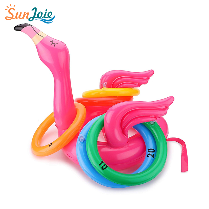 Flamingo Head Target Toss Express Inflatable Set Inflatable Flamingo Ring Toss Game