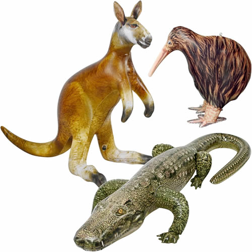 Kangaroo Kiwi Bird Alligator Realistic Animals for Party 