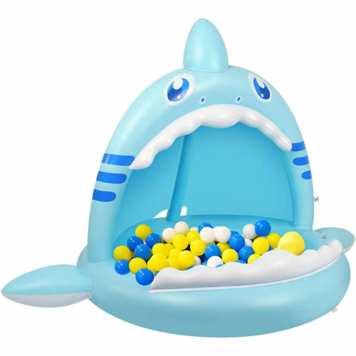 Shark Splash Toddlers Swimming Pool with Canopy