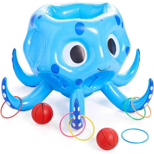 PVC Inflatable Octopus Basketball Hoop Ring Toss